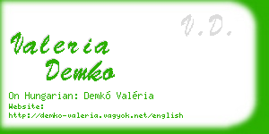 valeria demko business card