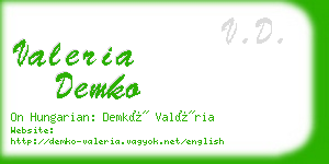 valeria demko business card